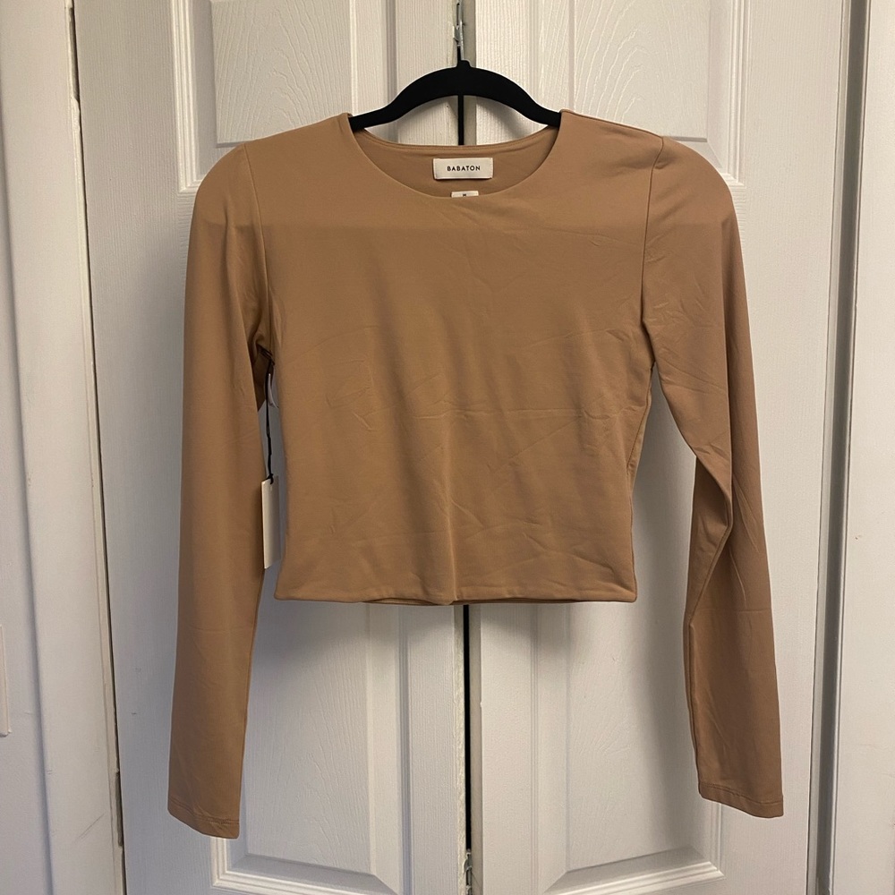 Babaton Tan Long Sleeve Top